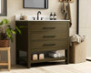 Elegant Furniture and Lighting 36 Inch Single Bathroom Vanity In Chestnut Brown With Backsplash (VF60536MCB-BS)