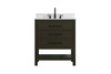 30 Inch Single Bathroom Vanity In Mocha Brown With Backsplash (VF60530MMB-BS)