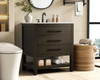 Elegant Furniture and Lighting 30 Inch Single Bathroom Vanity In Mocha Brown (VF60530MMB)