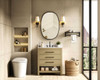 Elegant Furniture and Lighting 30 Inch Single Bathroom Vanity In Honey Brown With Backsplash (VF60530MHB-BS)