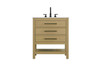 30 Inch Single Bathroom Vanity In Honey Brown (VF60530MHB)