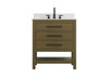30 Inch Single Bathroom Vanity In Chestnut Brown With Backsplash (VF60530MCB-BS)