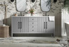 Elegant Furniture and Lighting 72 Inch Double Bathroom Vanity In Grey (VF29672DGR)