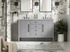 Elegant Furniture and Lighting 54 Inch Double Bathroom Vanity In Grey (VF29654DGR)