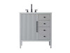 32 Inch Single Bathroom Vanity In Grey (VF29632GR)