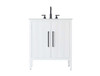 30 Inch Single Bathroom Vanity In White (VF29630WH)