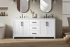 72 Inch Double Bathroom Vanity In White (VF29572DWH)