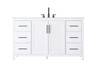 60 Inch Single Bathroom Vanity In White (VF29560WH)
