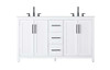60 Inch Double Bathroom Vanity In White (VF29560DWH)