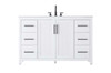 54 Inch Single Bathroom Vanity In White (VF29554WH)
