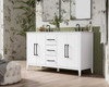 Elegant Furniture and Lighting 60 Inch Double Bathroom Vanity In White (VF29360DWH)
