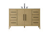 54 Inch Single Bathroom Vanity In Honey Brown (VF29354MHB)