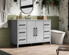 54 Inch Single Bathroom Vanity In Grey (VF29354GR)