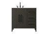 Elegant Furniture and Lighting 36 Inch Single Bathroom Vanity In Mocha Brown (VF29336MMB)