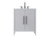 30 Inch Single Bathroom Vanity In Grey (VF29330GR)