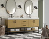Elegant Furniture and Lighting 72 Inch Double Bathroom Vanity In Honey Brown (VF29272DMHB)