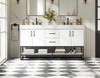 Elegant Furniture and Lighting 60 Inch Double Bathroom Vanity In White (VF29260DWH)