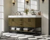 Elegant Furniture and Lighting 60 Inch Double Bathroom Vanity In Chestnut Brown (VF29260DMCB)