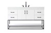 54 Inch Single Bathroom Vanity In White (VF29254WH)