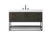 Elegant Furniture and Lighting 54 Inch Single Bathroom Vanity In Mocha Brown (VF29254MMB)