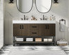 54 Inch Double Bathroom Vanity In Mocha Brown (VF29254DMMB)
