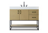 Elegant Furniture and Lighting 42 Inch Single Bathroom Vanity In Honey Brown (VF29242MHB)