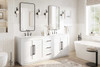 84 Inch Double Bathroom Vanity In White (VF29084DWH)
