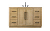 54 Inch Single Bathroom Vanity In Linen Oak (VF29054LO)