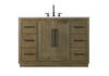 Elegant Furniture and Lighting 48 Inch Single Bathroom Vanity In Hazel Oak (VF29048HO)