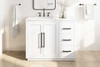 42 Inch Single Bathroom Vanity In White (VF29042WH)