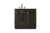 Elegant Furniture and Lighting 36 Inch Single Bathroom Vanity In Chocolate Oak (VF29036CO)