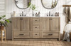 66 Inch Double Bathroom Vanity In Natural Oak (VF2866DNT)