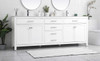 84 Inch Double Bathroom Vanity In White (VF23384DWH)