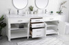 84 Inch Double Bathroom Vanity In White (VF23384DWH)