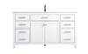 60 Inch Single Bathroom Vanity In White (VF23360WH)