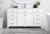 60 Inch Single Bathroom Vanity In White (VF23360WH)