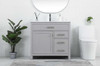 36 Inch Single Bathroom Vanity In Grey (VF23336GR)