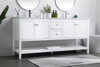 72 Inch Double Bathroom Vanity In White (VF22272DWH)