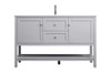 Elegant Furniture and Lighting 54 Inch Single Bathroom Vanity In Grey (VF22254GR)