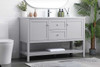 Elegant Furniture and Lighting 54 Inch Single Bathroom Vanity In Grey (VF22254GR)