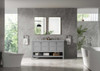 Elegant Furniture and Lighting 54 Inch Double Bathroom Vanity In Grey (VF16454DGR)