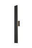 Elegant Furniture and Lighting Waylen 4.5 X 34 Inch Outdoor Wall Sconce In Black (OD506W34BK)