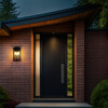 Elegant Furniture and Lighting Kaysen 9 Inch Outdoor Wall Sconce In Black (OD501W18BK)