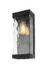 Elegant Furniture and Lighting Thompson 16 Inch Outdoor Wall Sconce In Black (OD371W16BK)