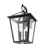 Elegant Furniture and Lighting Frankford 12 Inch Outdoor Wall Sconce In Black (OD334W20BK)