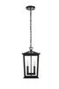 Elegant Furniture and Lighting Berks 8.5 Inch Outdoor Pendant In Black (OD333H15BK)
