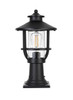 Janney 9 Inch Outdoor Post Light In Black (OD314P17BK)