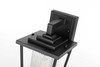 Elegant Furniture and Lighting York 6.5 Inch Outdoor Wall Sconce In Black (OD305W13BK)