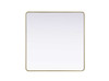 Contour Metal Square Mirror 48X48 In Brass (MR8A4848BRA)