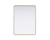 Contour Metal Rectangle Mirror 30X40 In Brass (MR8A3040BRA)